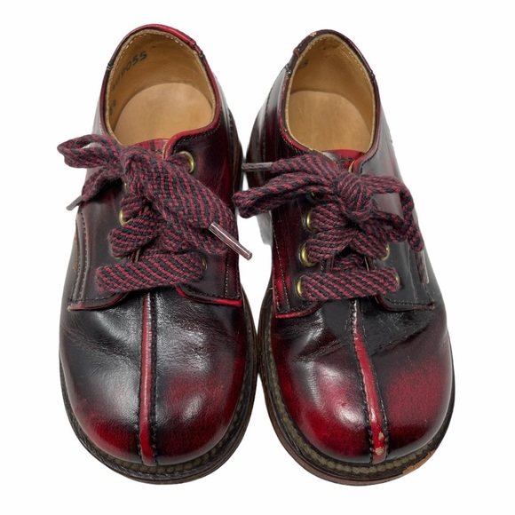 child siride Other - Vintage FALKNER'S All Leather‎ Tie Shoes Reddish Black size 151/2D(infant)
